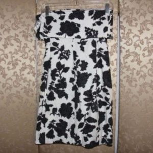 Karen Millen Floral Strapless Dress 8 2 4